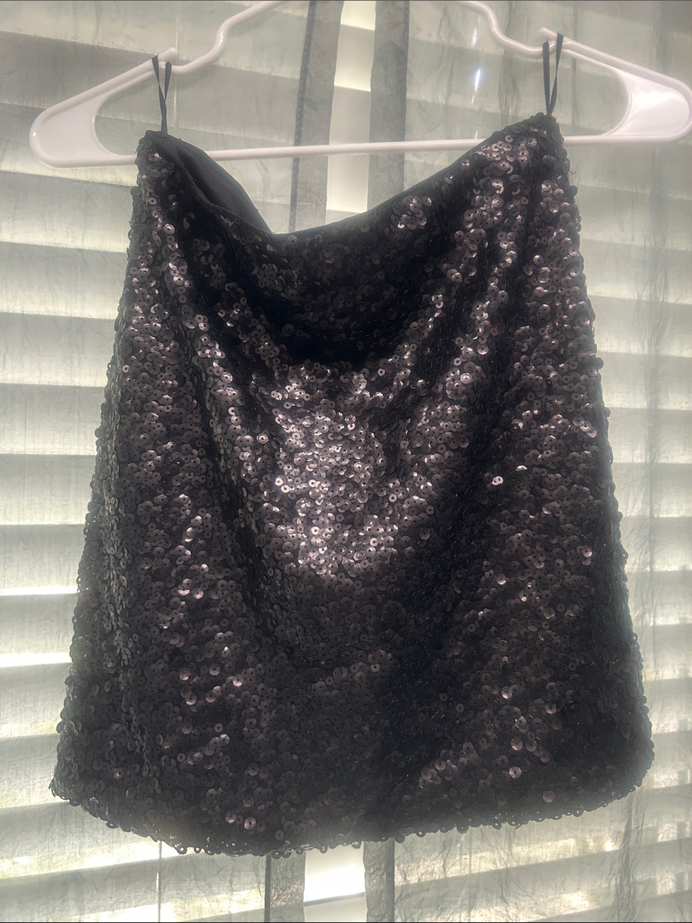 H & M Black Sequin Mini Skirt